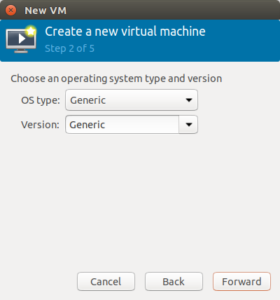 Image of the VM OS template setting screen